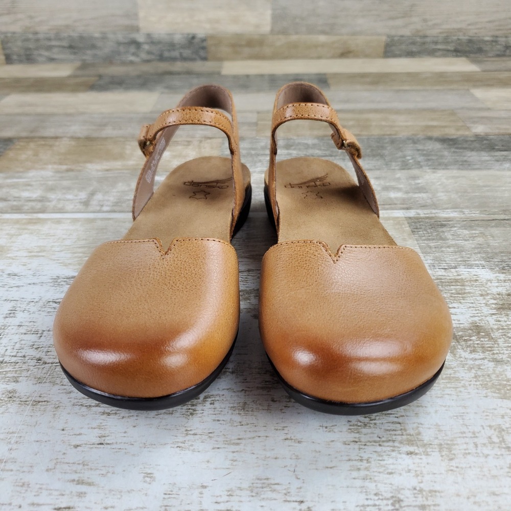 Dansko Rowan Womens Mary Jane Sandals Sz 8.5 - 9 Honey Distressed Ankle Strap - Picture 4 of 10
